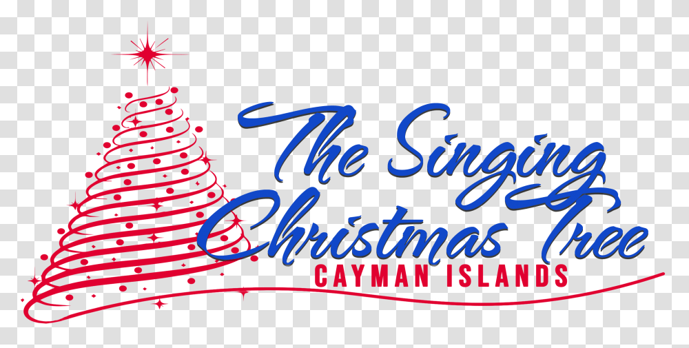 Cayman Singing Christmas Tree Calligraphy, Handwriting, Label Transparent Png