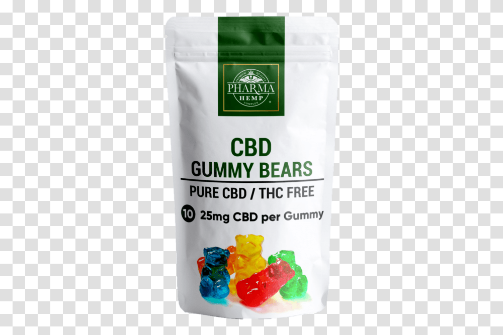 Cbd Gummy Bears 10ct 250mg Gummy Bear, Toy, Bottle, Food, Powder Transparent Png