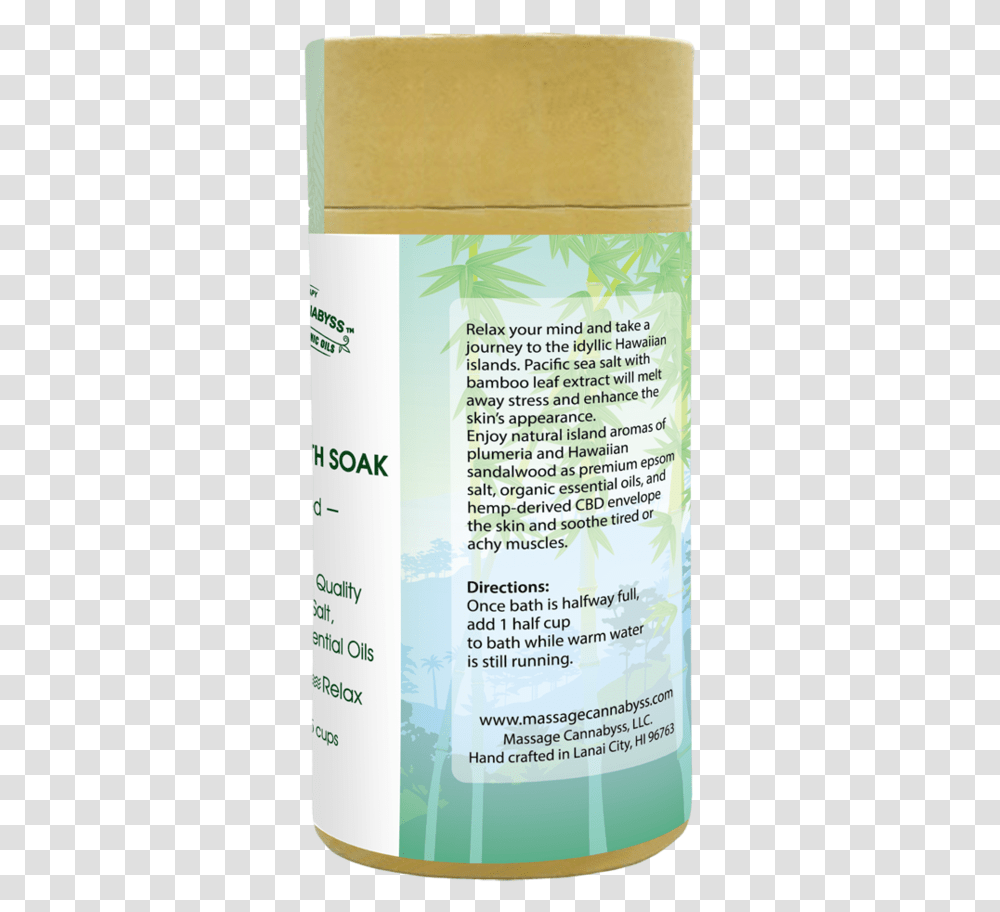 Cbd Infused Bath Soak With Bamboo Extract Cosmetics, Plant, Jar, Vase, Pottery Transparent Png