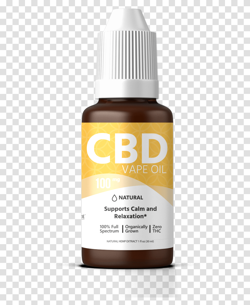 Cbd Vape Oil 100 Mg Cosmetics, Bottle, Sunscreen, Label, Text Transparent Png