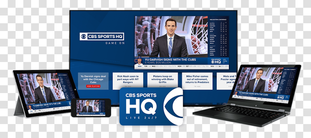 Cbs Sports Hq Is The Latest Streaming Sportscast Channel Cbs Sports Apple Tv, Laptop, Computer, Electronics, Person Transparent Png
