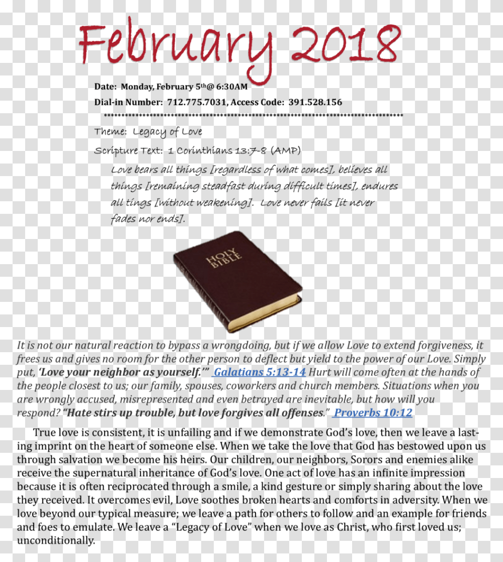 Cc Feb2018 Holy Bible, Passport, Id Cards, Document Transparent Png