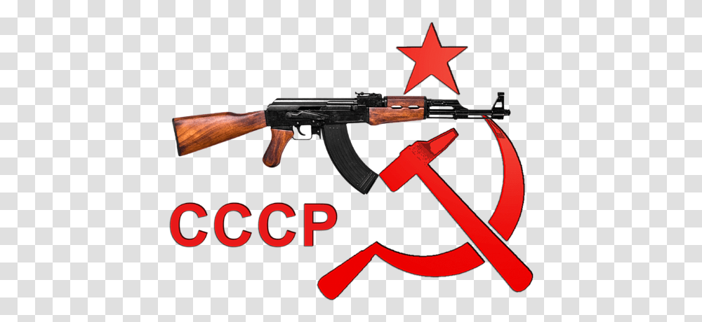 Cccp Star Ak47 Greeting Card Ak 47 Download, Gun, Weapon, Weaponry, Rifle Transparent Png