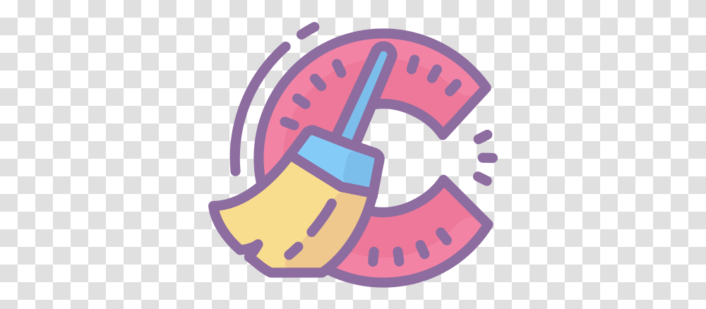 Ccleaner C Cleaner Icon Pink, Brake, Cushion, Purple, Gauge Transparent Png