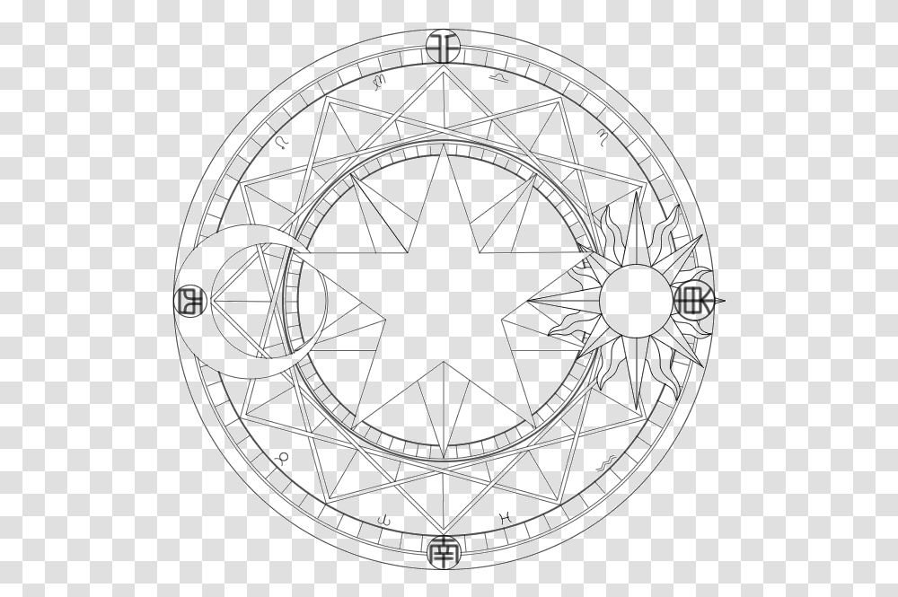 Ccs Sakura S Magic Circle Sakura Card Captor Magic Circle, Star Symbol, Compass Math, Outer Space Transparent Png