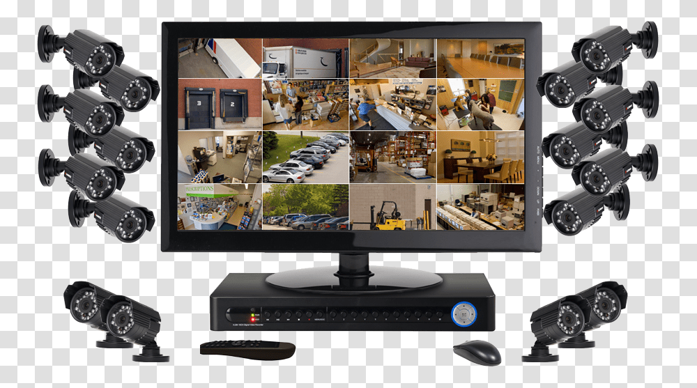Cctv Camera System For Home, Electronics, Monitor, Screen, LCD Screen Transparent Png