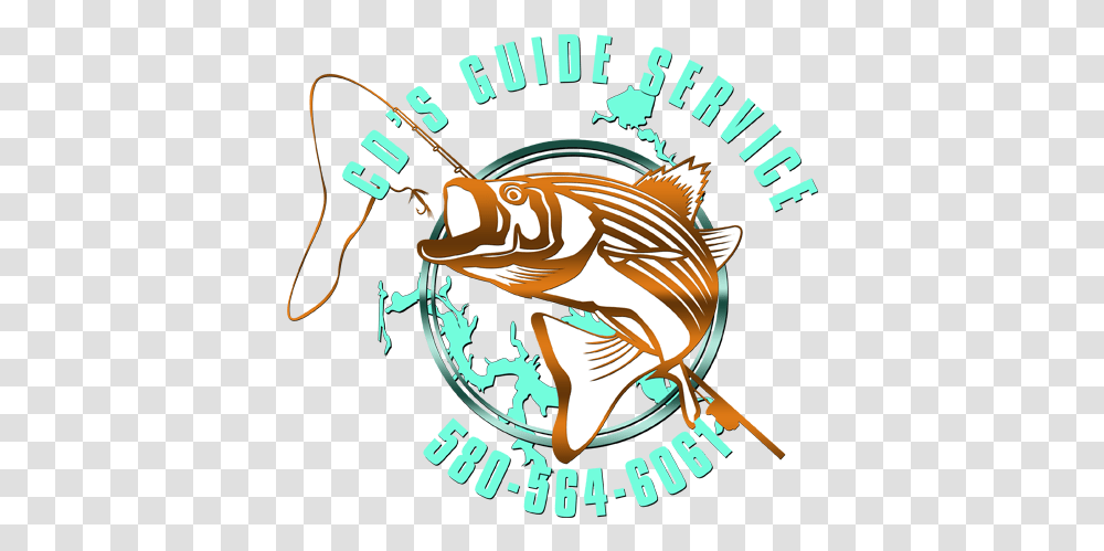 Cd S Guide Service Striper Fish Logo Clipart, Animal, Poster, Advertisement, Sea Life Transparent Png