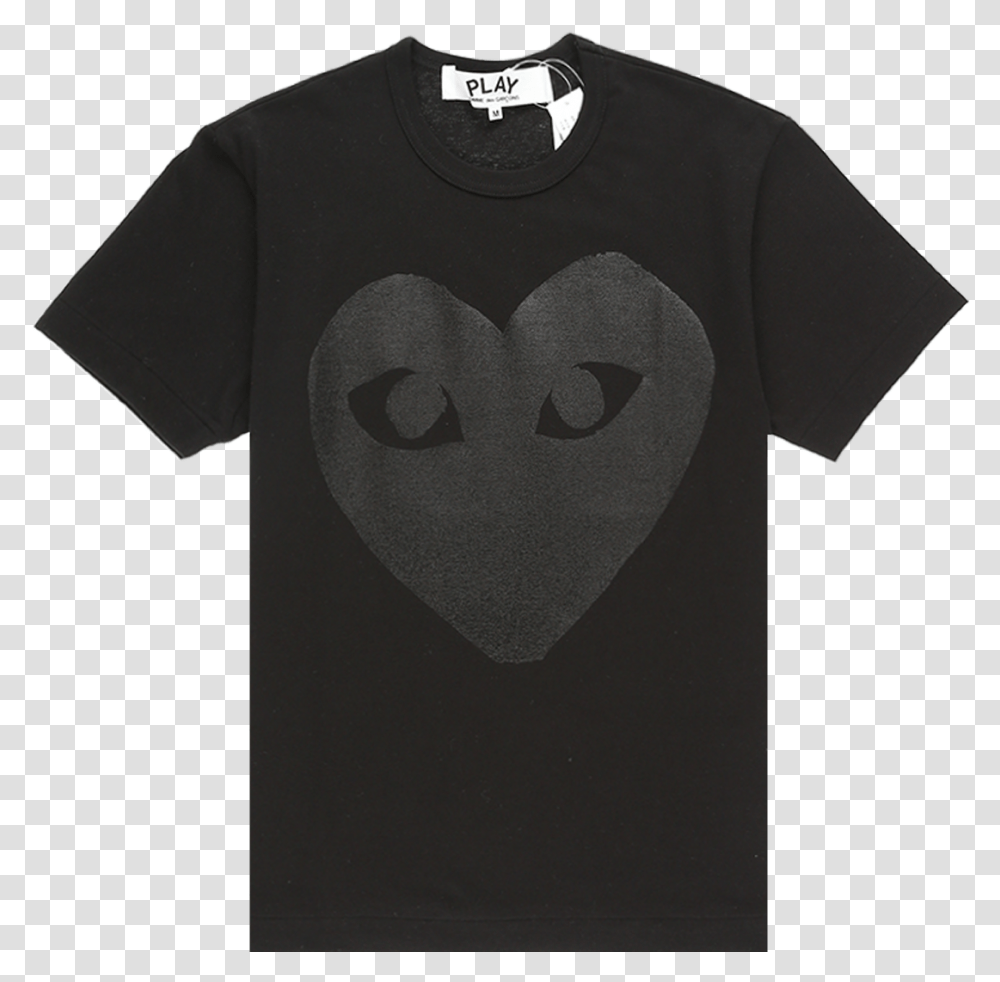 Cdg Play Black Big Heart, Apparel, T-Shirt Transparent Png