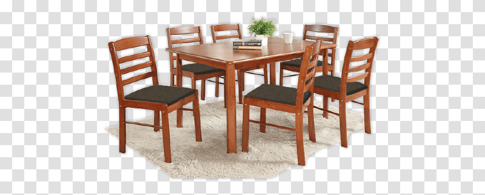 Cebu 7 Piece Dining Set Dining Room, Furniture, Chair, Dining Table, Tabletop Transparent Png