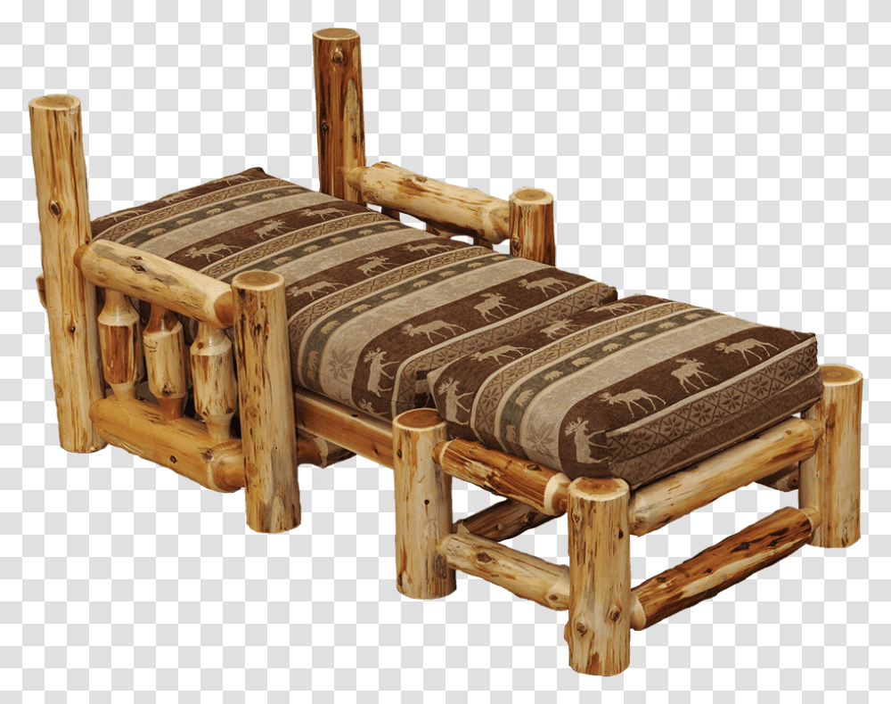 Cedar Futon Chair And Ottoman And Cover Bed Frame, Furniture, Table, Wood Transparent Png