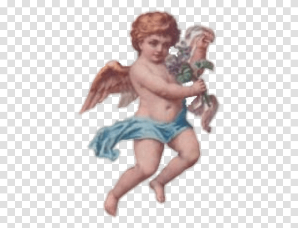 Ceiaxostickers Ceiaxo Paradise Vintage Retro Aesthetic Victorian Cupid, Person, Human, Angel Transparent Png