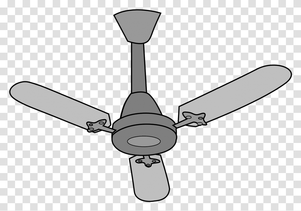 Ceiling Fan Black And White, Appliance, Scissors, Blade, Weapon Transparent Png