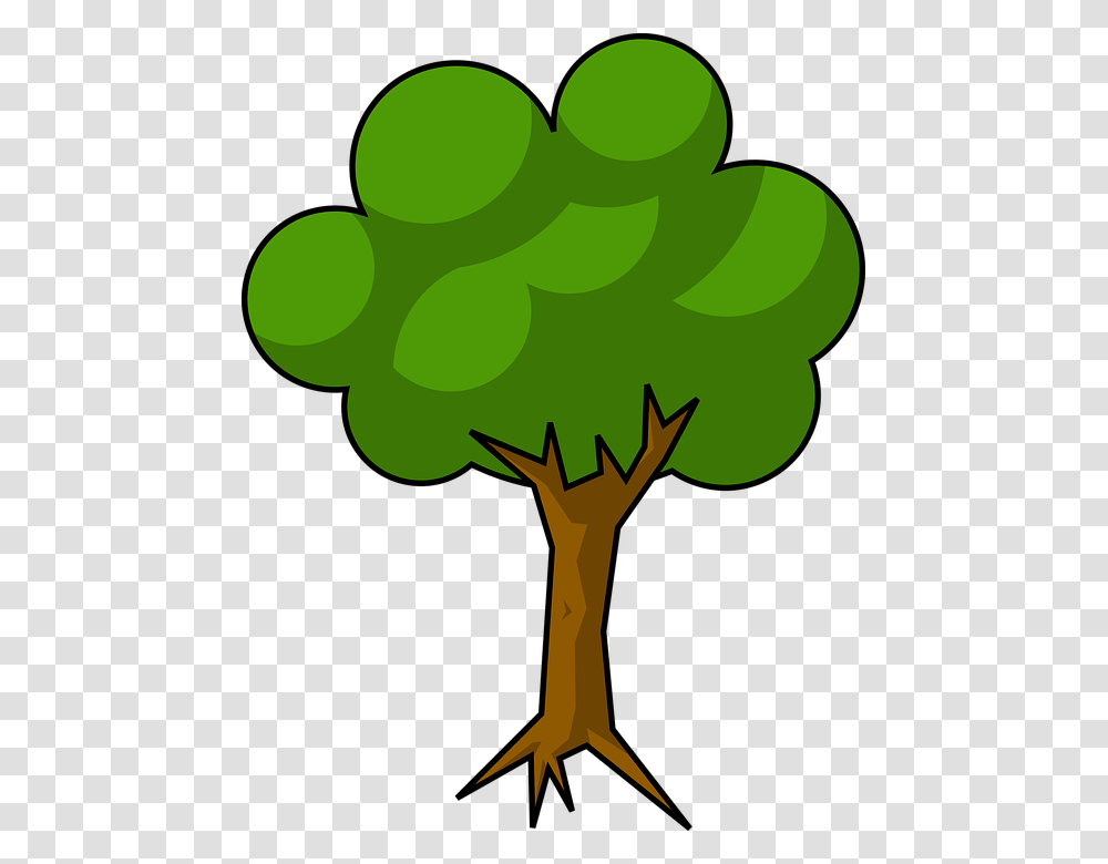 Cel Shading Minimal Shaded Simple Tree Simple Tree Cartoon, Plant, Green, Vegetable, Food Transparent Png