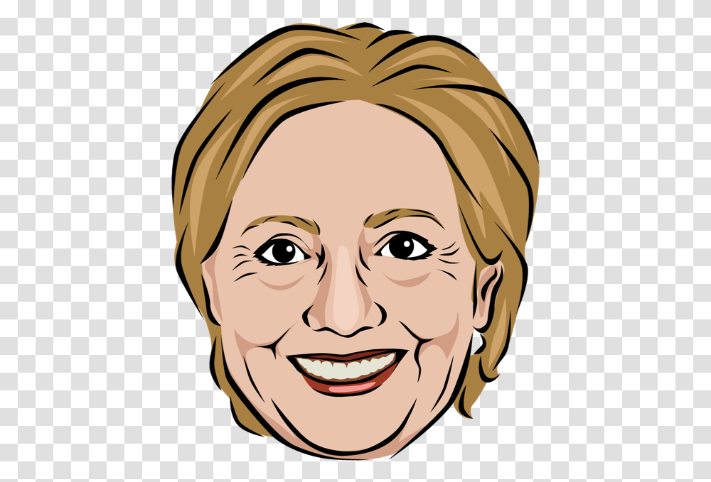Celebmoji Politics Stickers Trump Clinton Obama Messages Illustration, Face, Smile, Head, Dimples Transparent Png