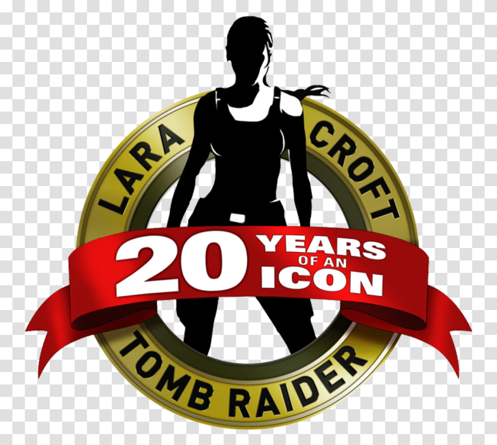 Celebrating 20 Years Of Tomb Raider Language, Logo, Symbol, Label, Text Transparent Png