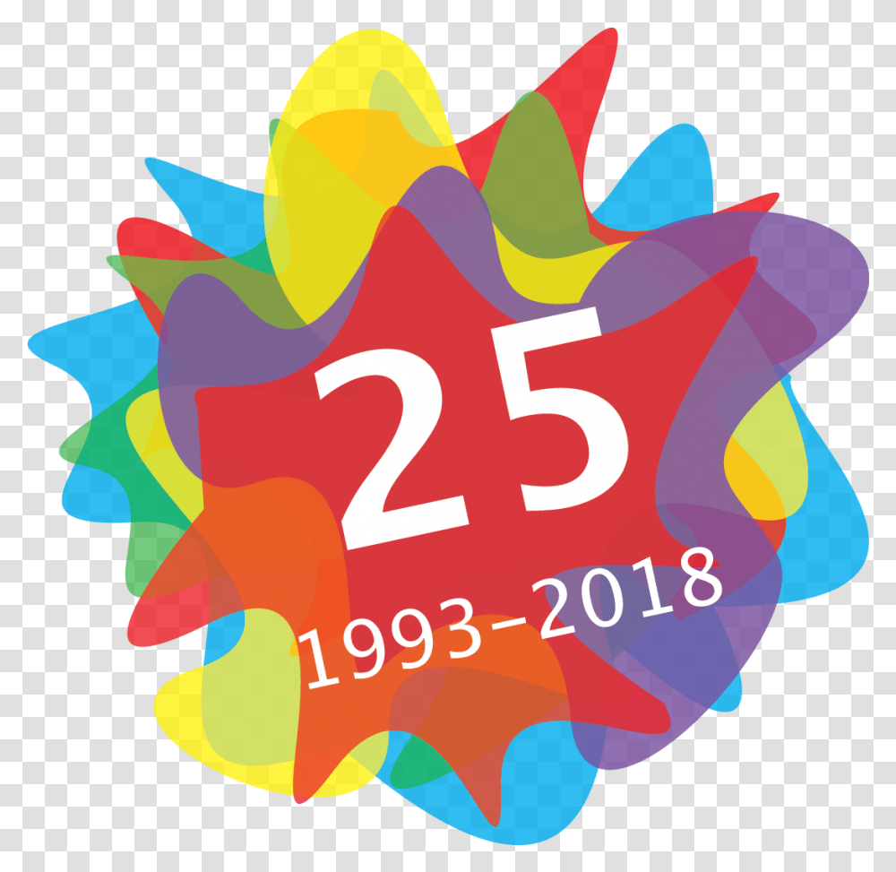 Celebrating Our 25th Anniversary Graphic Design, Number, Symbol, Text, Graphics Transparent Png