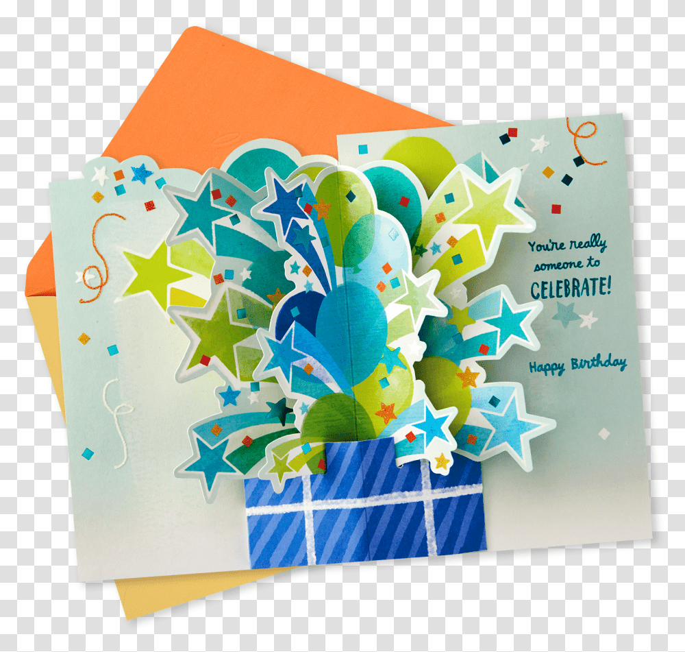 Celebrating You Pop Up Birthday Card Greeting Card, Envelope, Mail Transparent Png