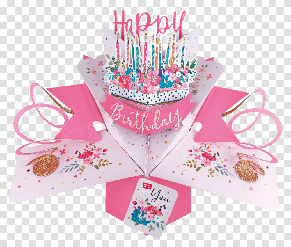 Celebration 3d Pop Up Card Happy Anniversary Birthday Pop Up Happy Birthday, Birthday Cake, Dessert, Food Transparent Png