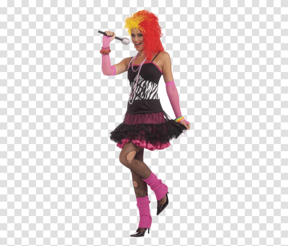 Celebrity Costumes Cyndi Lauper 80s, Skirt, Clothing, Person, Dress Transparent Png