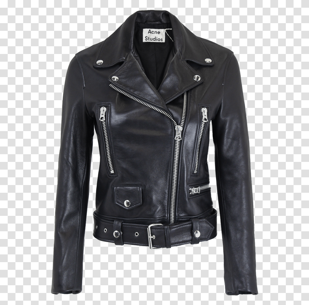 Celebrity Leather Jacket Motorcycle Acne Leather Biker Jacket, Apparel, Coat Transparent Png