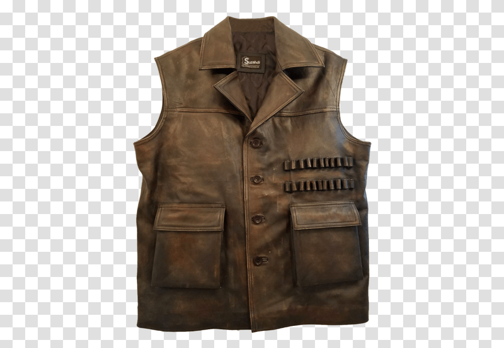Celebrity Leather Jacket Quatermain Vest, Apparel, Lifejacket Transparent Png