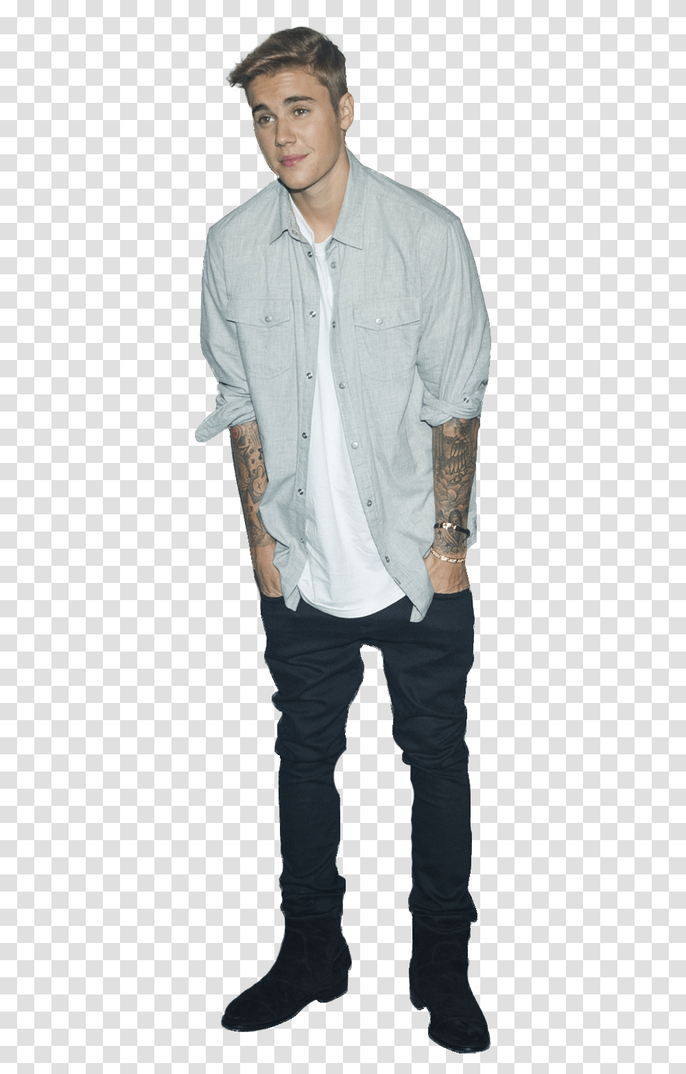 Celebrity Man Standing Justin Justin Bieber Standing, Skin, Shirt, Sleeve Transparent Png