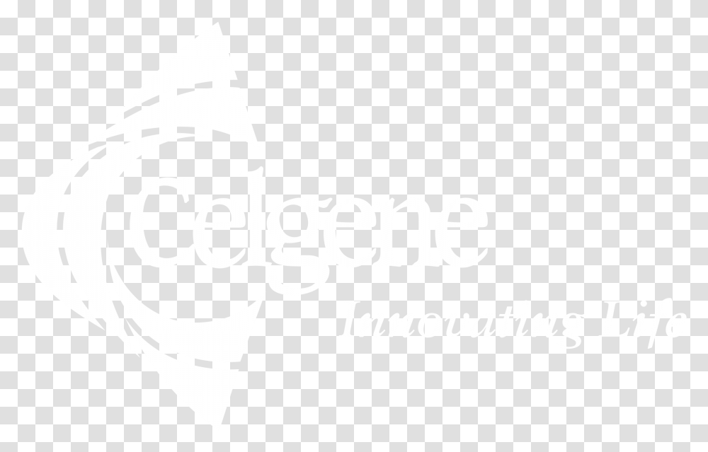 Celgene Logo Black And White Johns Hopkins White Logo, Apparel, Hat Transparent Png