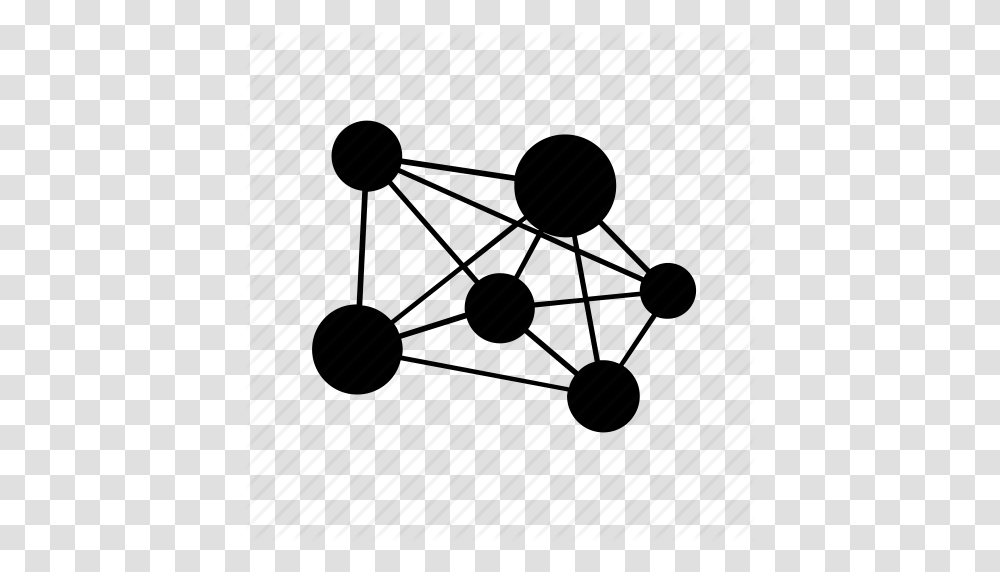Cell Connect Connection Molecule Network Social Icon, Spoke, Machine, Musical Instrument, Shopping Cart Transparent Png