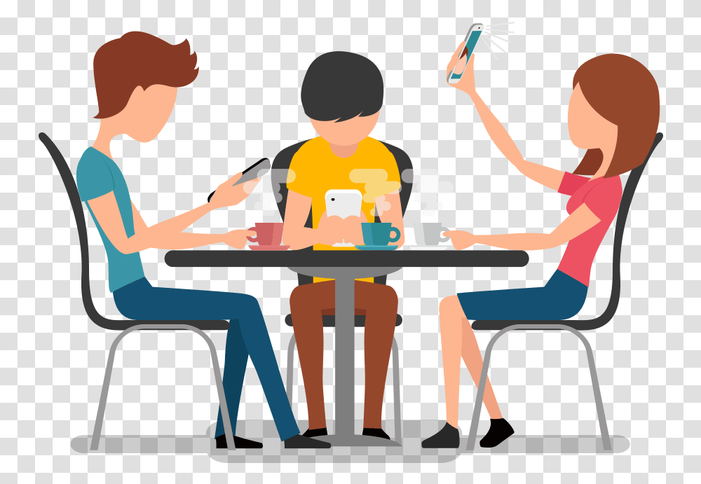 Cell Phone Clip Art Social Media Addiction Clipart, Person, People, Dating, Sitting Transparent Png