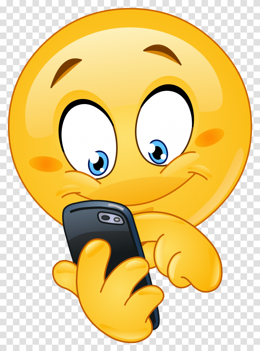 Cell Phone Emoji 209 Decal Emoji On The Phone, Electronics, Mobile Phone, Texting, Hand-Held Computer Transparent Png