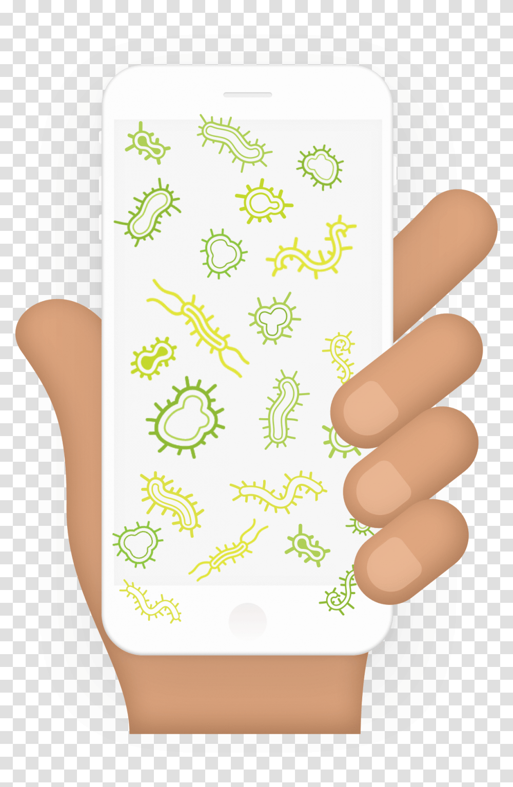 Cell Phone In Hand, Label, Pattern Transparent Png