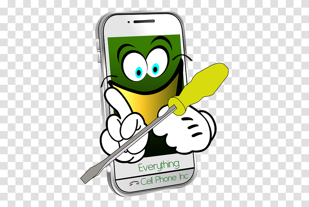 Cell Phone Repair Ipad 6 Repairiphone Cracked Glass Cartoon, Tool Transparent Png