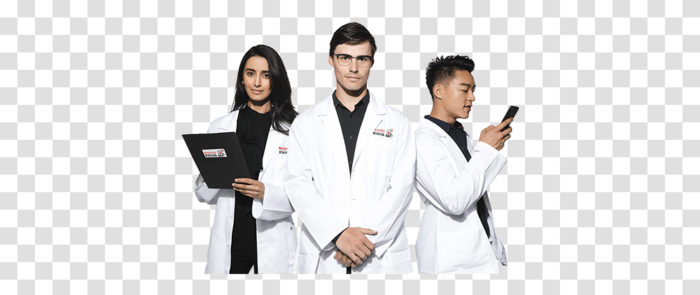 Cell Phone Repairs Mobile Klinik White Coat, Clothing, Lab Coat, Person, Shirt Transparent Png