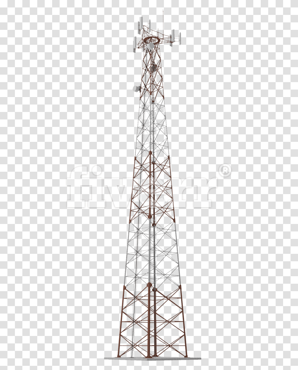 Cell Tower Clipart Cell Phone Tower, Power Lines, Cable, Electric Transmission Tower, Cross Transparent Png