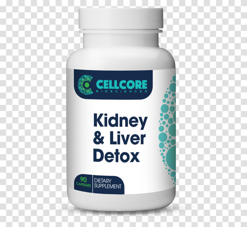 Cellcore Kidney And Liver Detox, Shaker, Bottle, Plant, Medication Transparent Png
