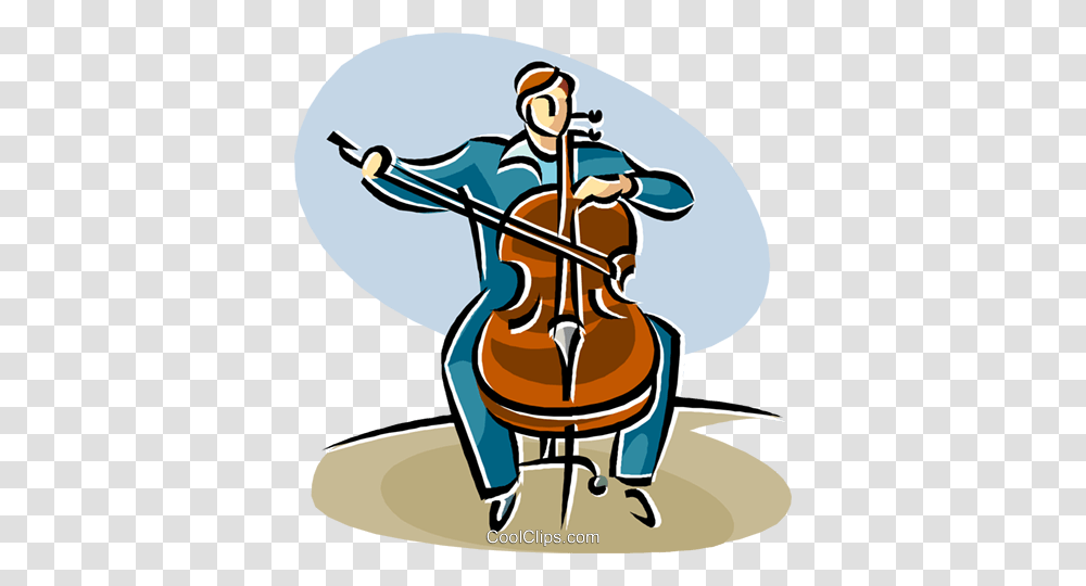 Cellist Royalty Free Vector Clip Art Illustration, Cello, Musical Instrument, Musician Transparent Png