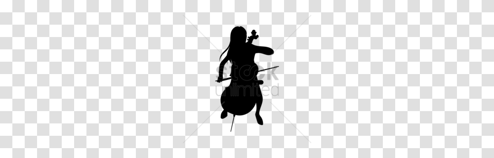Cellist Silhouette Clipart, Bow, Oars, Paddle, Musician Transparent Png