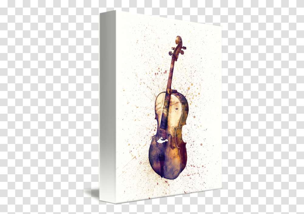 Cello Abstract Watercolor By Michael Tompsett Cello Transparent Png