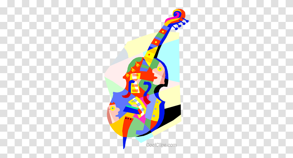 Cello Design With Musical Motif Royalty Free Vector Clip Art, Modern Art, Poster, Advertisement Transparent Png
