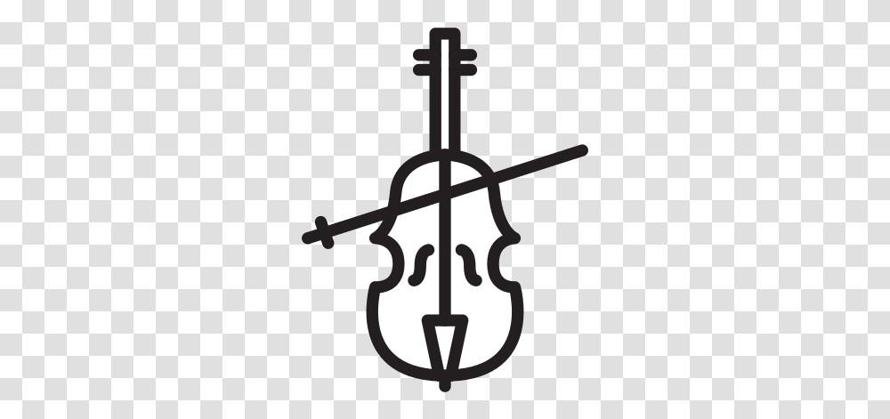 Cello Free Icon Of Selman Icons Cello Symbol, Cross, Silhouette, Stencil, Leisure Activities Transparent Png