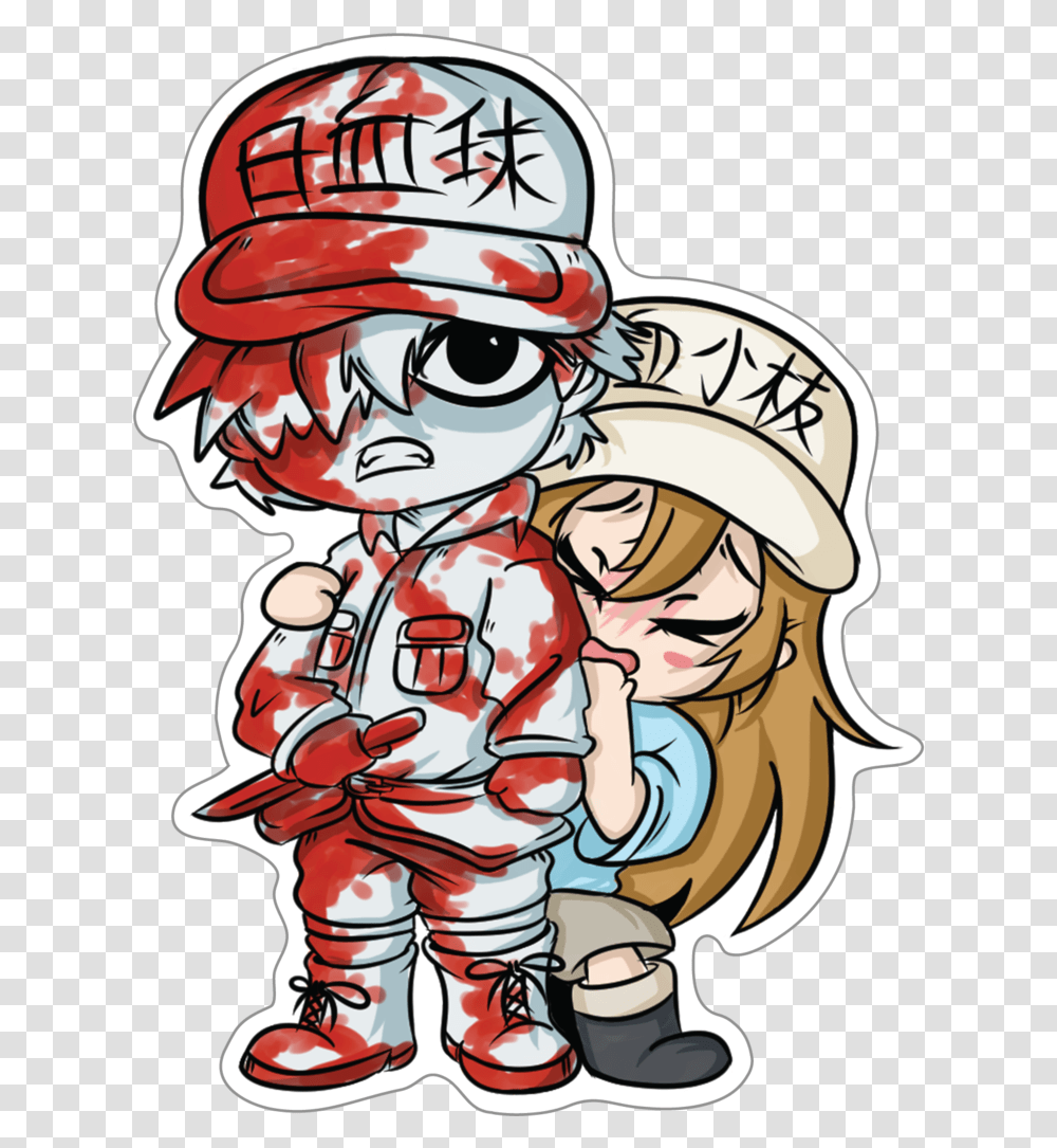Cells At Work White Blood Cell Sticker, Performer, Person, Human, Helmet Transparent Png