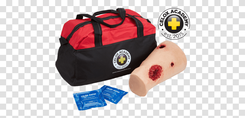 Celox Thigh Packing Training Kit Celox Academy Wound Packing Trainer, First Aid, Bandage, Logo Transparent Png