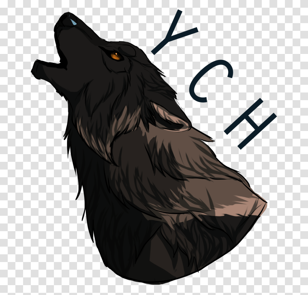 Celshaded Howling Wolf Ych Is Open, Animal, Mammal, Bird, Pet Transparent Png