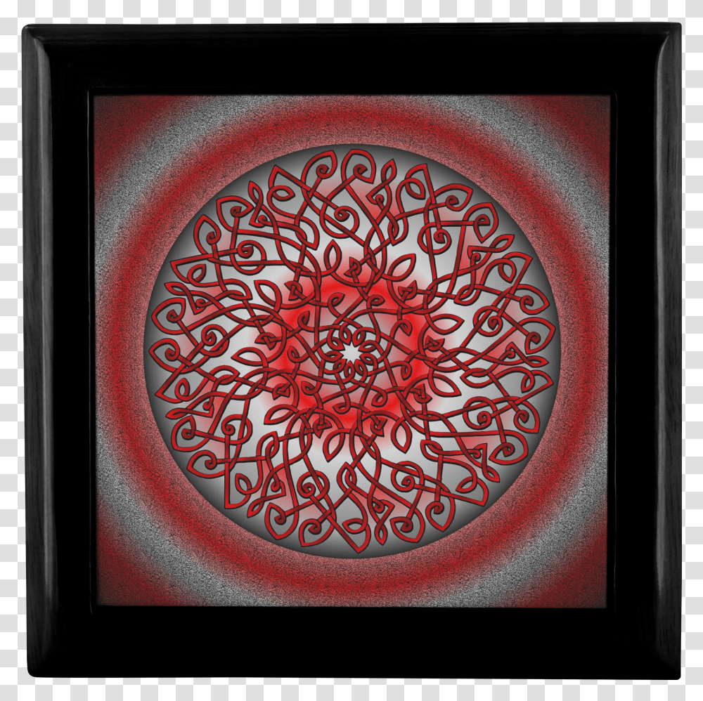 Celtic Art Burst In Red And Black Jewelry Box Transparent Png