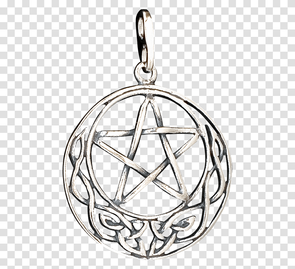 Celtic Crescent Moon Pentacle Pendant Locket, Star Symbol Transparent Png
