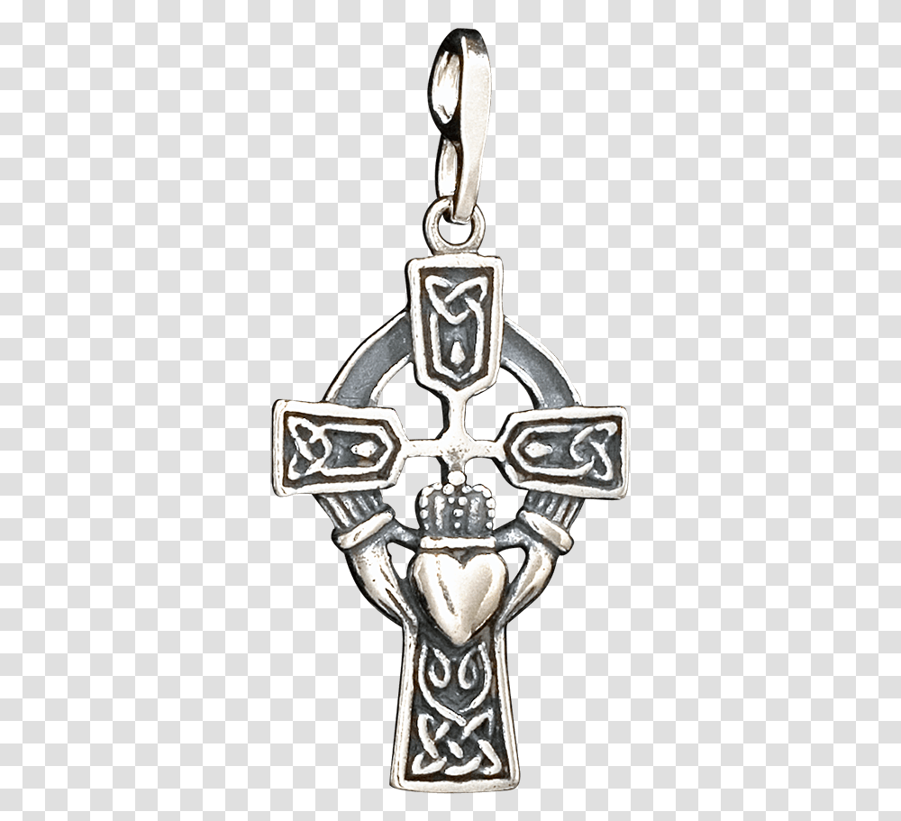 Celtic Cross Claddagh Pendant Pendant, Crucifix Transparent Png