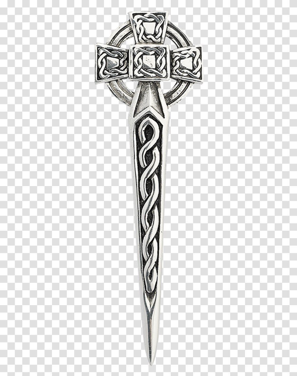 Celtic Cross Kilt Pin Cross, Sword, Blade, Weapon, Weaponry Transparent Png