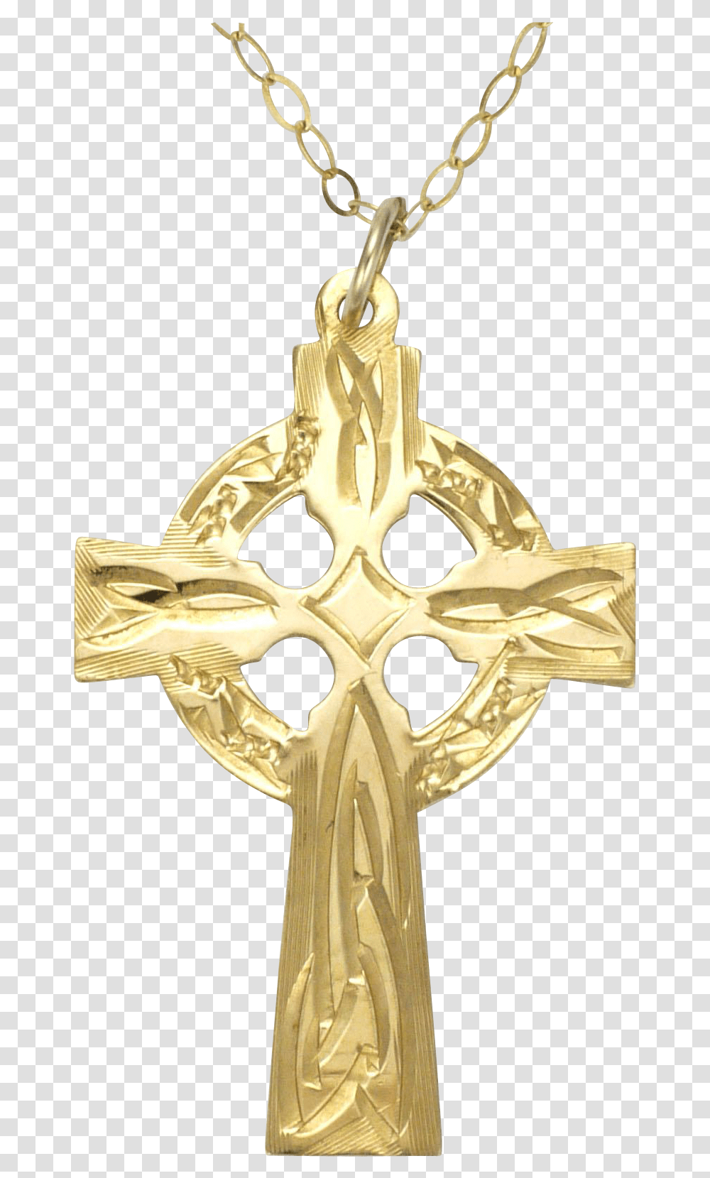 Celtic Cross Necklace 9k Gold Pendant, Symbol, Crucifix, Trophy Transparent Png