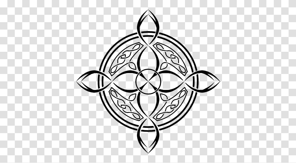 Celtic Cross Tattoo Celtic Knot Compass Rose, Pattern, Ornament, Chandelier Transparent Png