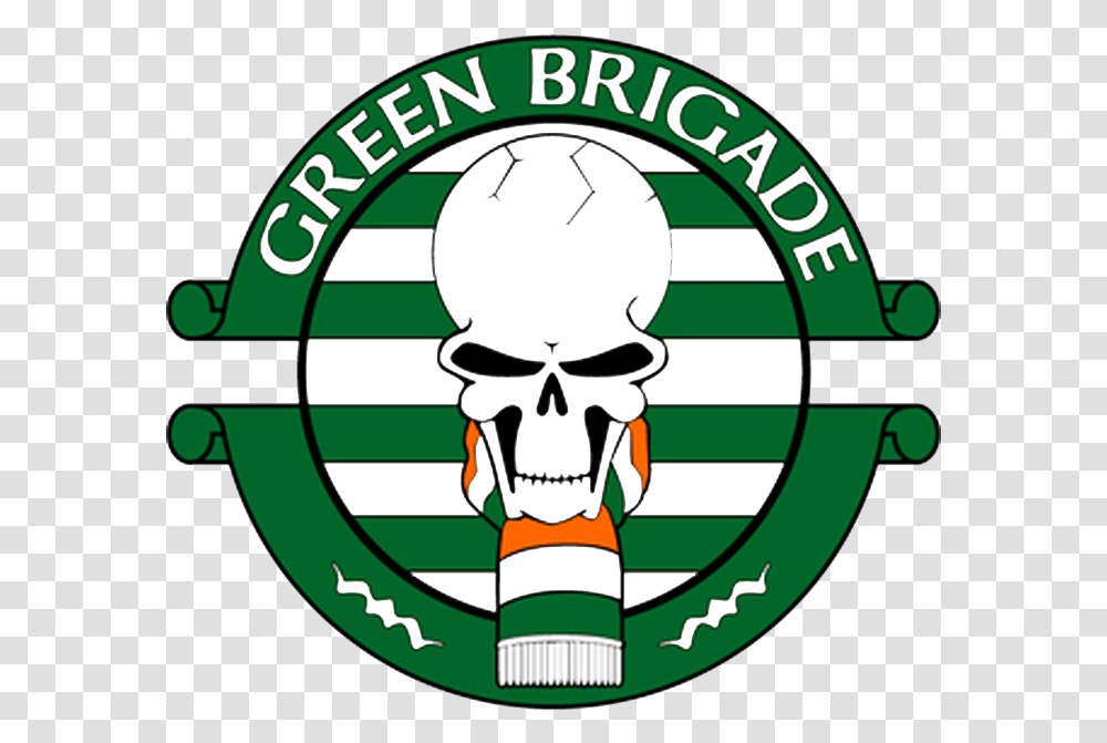 Celtic Green Brigade Logo Ultras Green Brigade Logo, Symbol, Trademark, Label, Text Transparent Png